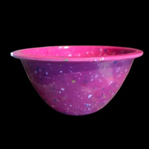 ZAK! Designs kleine rosa Rührschüssel Ersatz 5,5" Konfetti Melamin Wohnmobil Picknick - Bild 1 von 5