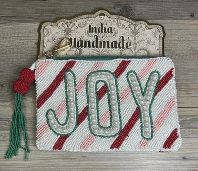 NUEVO LANZAMIENTO Hecho a mano en la India JOY Bolsa de viaje con cuentas Viral TikTok Navidad Foto 1 de 4