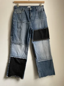 Jeans patchwork Rue 21 effetto invecchiato taglia 13 cotone - Foto 1 di 11