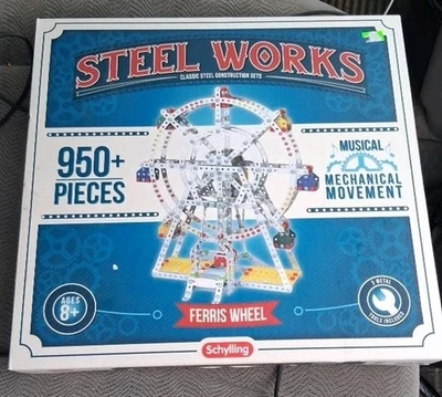 Schylling Steel Works  Ferris Wheel Steel Construction Building Model Set NEW - Image 1 of 4