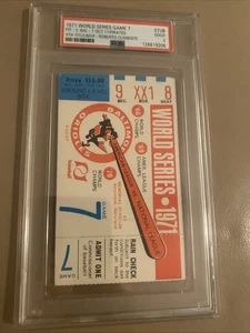 BIGLIETTO GIOCO 7 WORLD SERIES 1971 Classificato PSA 2 Buono Roberto Clemente MVP - Foto 1 di 3