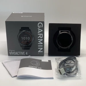 Reloj inteligente Garmin Vivoactive 4 GPS - 45 mm negro con herrajes de pizarra correa de 22 mm - Imagen 1 de 24