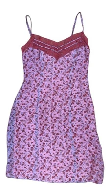 Lindo Vestido Betsey Johnson Iridescente HTF Vintage Anos 90 Borgonha Lilás - Imagem 1 de 3
