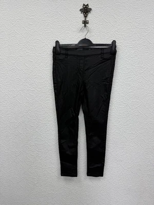 Pantalones de mezclilla pequeños de cuero sintético elásticos negros para mujer talla 10 del Reino Unido Next Foto 1 de 4