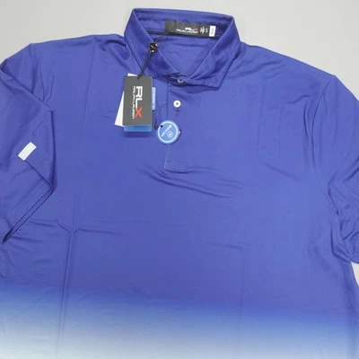 Рубашка поло для гольфа мужская RLX Ralph Lauren размер XL функциональная синяя впитывающая влагу Ombré - Изображение 1 из 4