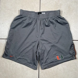 Vintage Nike University Of Miami Basketball Shorts XL Hurricanes grau authentisch - Bild 1 von 13