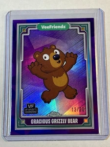 2025 Topps Chrome VeeFriends Gracious Grizzly Bear Purple Refractor 13/20 🔥🔥 - Picture 1 of 2
