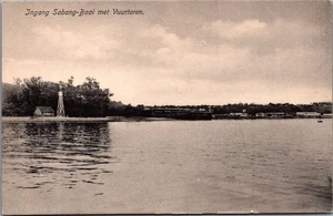 Indonesia Ingang Sabang Baai met Vuurtoren Sabang Atjeh Postcard B277 - Picture 1 of 2