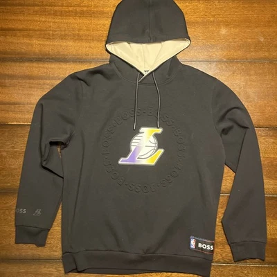 Hugo Boss Los Angeles Lakers NBA Sudadera con Capucha Para Hombres XL Negro Suéter Pullover Chaqueta Foto 1 de 4