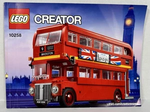 LEGO (10258) Creator Expert: London Bus SOLO MANUAL - SIN LADRILLOS - Imagen 1 de 2
