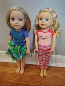 American Girl Doll Wellie Wishers Camille And Bumbleberry Blonde Lot - Picture 1 of 6