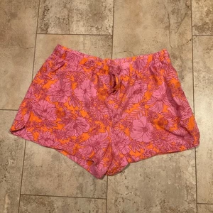 Universal Thread Pull On Shorts Damen Gr. XL rosa orange Blumen Leinenmischung - Bild 1 von 8