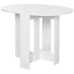 HOMCOM Folding Dining Table Foldable Drop Leaf Dinner Table for Kitchen White - Picture 1 of 11