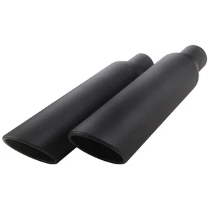 Black Universal Angle Cut Stainless Steel Exhaust Tips 2.5" 17" 4" Outlet 2Packs - Bild 1 von 6