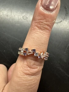 BP "This Love is Endless" Sz 10 Rbp5286 Amethyst CZ Rose Gold Plated - Picture 1 of 4