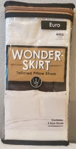 Euro Wonder Skirt Tailored Pillow Sham 26in x 26in  SV3 Ivory 1 Pack New - Picture 1 of 2