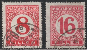 Hungary 1926 SC# J105, J107 - Two different stamps - CTO Lot # 402 - Picture 1 of 2