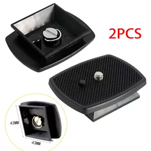 Placa de liberación rápida de 2 piezas para cámara digital SLR DSLR trípode tornillo adaptador montaje - Imagen 1 de 15