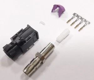 50x Fakra HSD LVDS JET SCHWARZ Buchse Stecker für Dacar 535 4poliges Kabel BMW AUDI - Bild 1 von 3