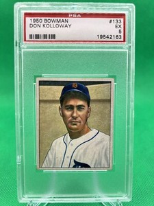 1950 Bowman Baseball - Don Kolloway - #133 - PSA 5