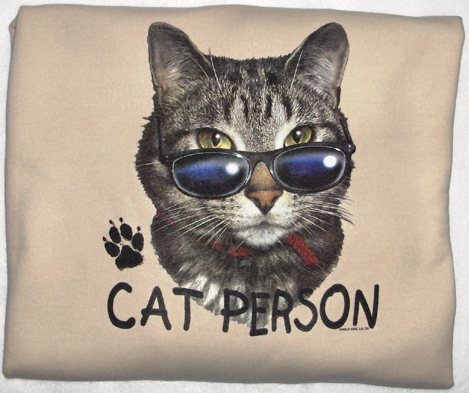 Sudadera polar manga larga cuello redondo Gildan Sand (Beige) "Cat Person" Foto 1 de 1