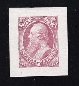 US O87P2 7c War Department Official Roosevelt Proof (-001) - Picture 1 of 2