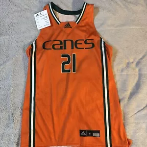 Adidas University Of Miami Basketball Jersey Size Medium - Picture 1 of 5