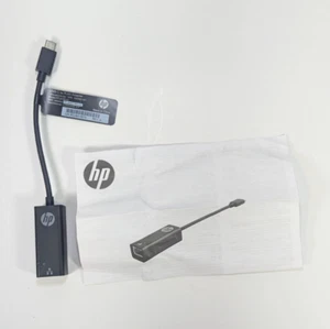 HP USB-C to RJ45 Ethernet Network LAN Adapter 100 Mbps TESTED, FULLY FUNCTIONAL - Picture 1 of 8