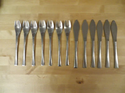 AMC Elypsis Besteck 13 Teile 6 Messer + 7 Gabel cromargan - Bild 1 von 2