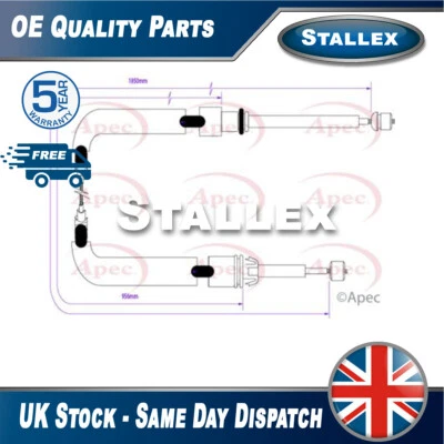 Fits Xsara 1.4 1.6 1.8 1.9 D TD Hand Brake Cable Rear Left Stallex #2 4745K2 - Image 1 of 2