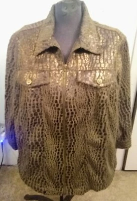 Gorgeous Ruby Rd Jacket With Pockets And Zipper Sz 18W - Image 1 of 4