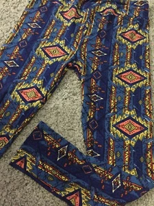 LuLaRoe TC Leggings Blue Arrow Print Arrows Aztec Tribal New - Picture 1 of 4