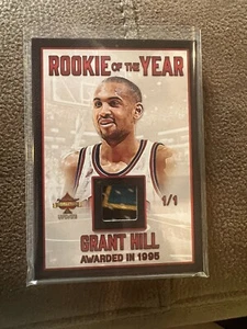 Grant Hill Pistons ROY Game Used Patch *1/1* Card Pres. Choice - Picture 1 of 2