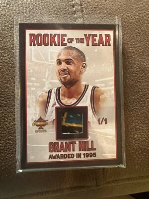 Grant Hill Pistons ROY Game Used Patch *1/1* Card Pres. Choice - Image 1 of 2
