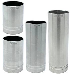 Messbecher Cocktail Edelstahl Barmaß Jigger Dosierer Alkohol Bar 4cl 5cl 8cl usw - Bild 1 von 16