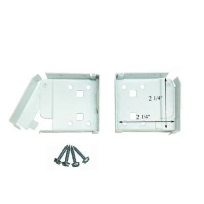 Swing Gate 2" WOOD or MINI BLIND End Brackets for 2" X 2" Square Headrails 1 Pr - Image 1 of 2