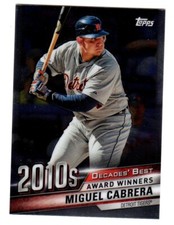 2020 Topps Decades' Best CHROME #DBC91 Miguel Cabrera DETROIT TIGERS
