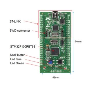 Herramienta de desarrollo STM32VL-Discovery ARM; ST-Link USB kit de placa de demostración MCU EE. UU. - Imagen 1 de 2