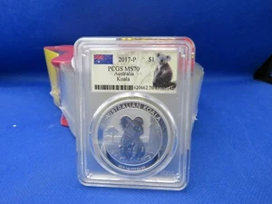 2017-P Australia PCGS MS70 $1 .999 Silver Australian Koala 1oz Coin In Mint C - Picture 1 of 2
