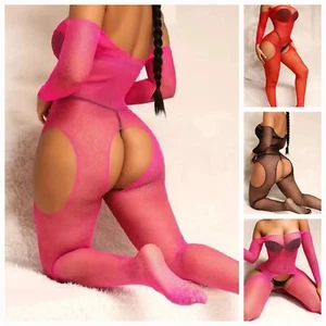 Damen Dessous Body Sexy Spitze Babydoll Fischernetz Nachtwäsche Nachtwäsche Unterwäsche - Bild 1 von 18