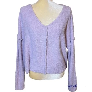 Hazel Moon Women's Light Purple Super Soft Fuzzy Sweater Size Large NWT - Picture 1 of 8