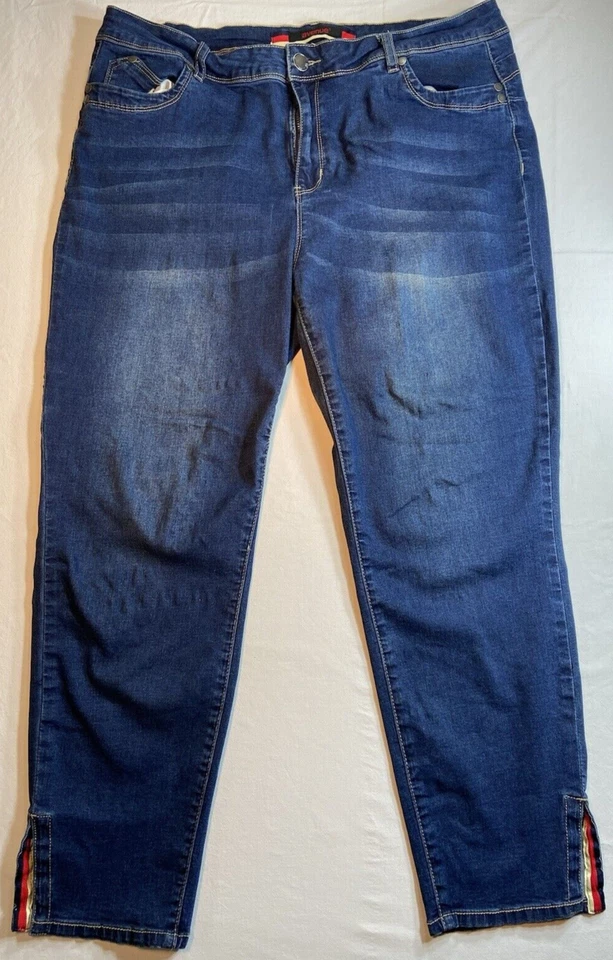 Jeans Avenue Mujer Talla 16A Azul Wanna Betta Butt Denim Sólido Pierna Recta Y2K Foto 1 de 4