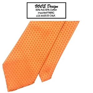 Naked Pin Up Girl Orange Tie-2 Tone Stripped Polka Dots Peek a Boo Party Necktie - Picture 1 of 12