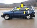 2003 GMC ENVOY DRIVER 左私人彩绘后门玻璃窗仅限 — 第 1/4 张图片