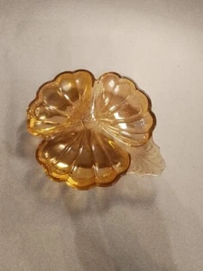 Vintage Jeanette Marigold Iridescent Carnival Glass 3 Section Candy Dish - Picture 1 of 3