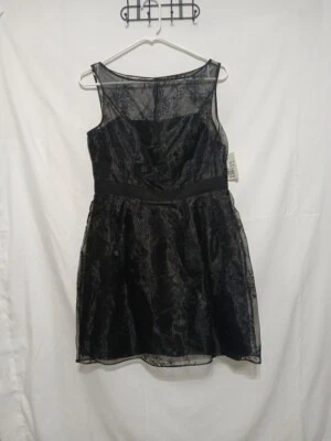 Vestido David's Novia Negro Bordado Organza Talla 10 Foto 1 de 4