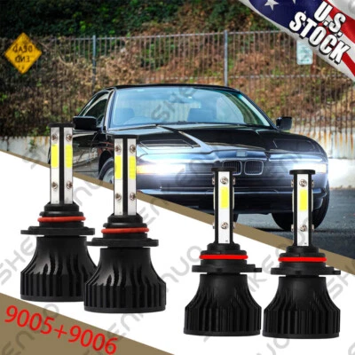 Para BMW 850Ci 1993-1997 - 9005 9006 Bombillas LED haz alto y bajo cantidad 4 Foto 1 de 4