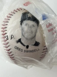 Greg Swindell Houston Astros Chevron Fotoball Baseball 1993 NEU versiegelt - Bild 1 von 4