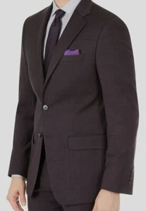$640 Calvin Klein Mens Purple Skinny-Fit Wool 2-Piece Jacket Pants Suit Size 40R - Picture 1 of 6