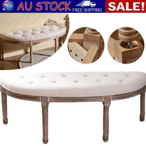 Suite Half Moon Window Bench European Upholstered End of Bed AU - Picture 1 of 6
